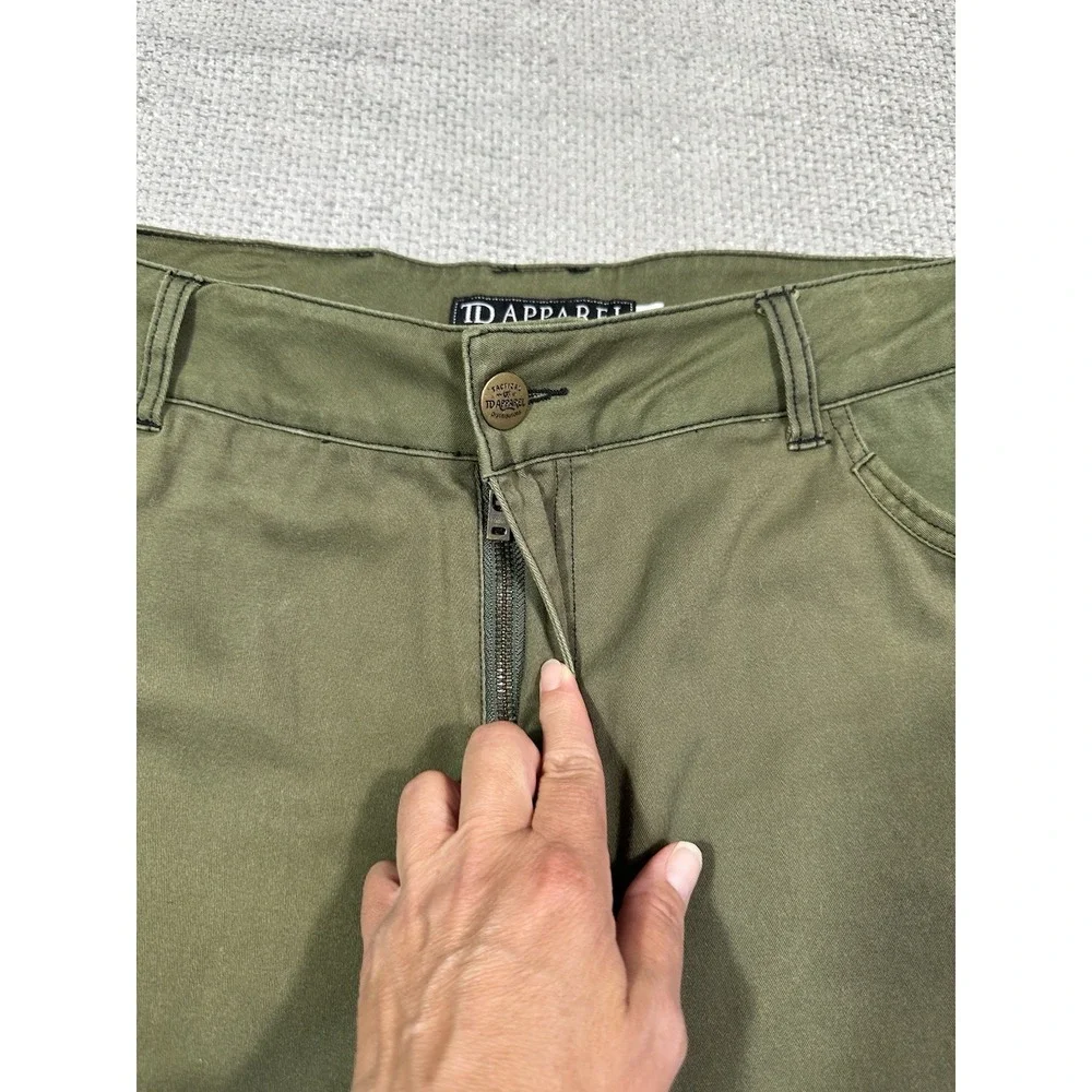 TD Apparel Pants Mens 38x32 Green Straight Leg Tactical Workwear Utility Read